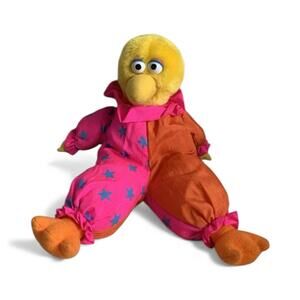 Applause Sesame Street Big Bird Parachute Clown Plush Stuffed Doll toy 1986 vtg